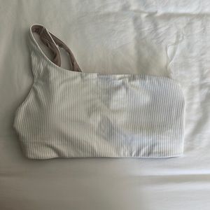 Lululemon one shoulder white sports bra